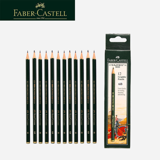 Faber-Castell Box of 12 Castell 9000 HB Graphite Pencils