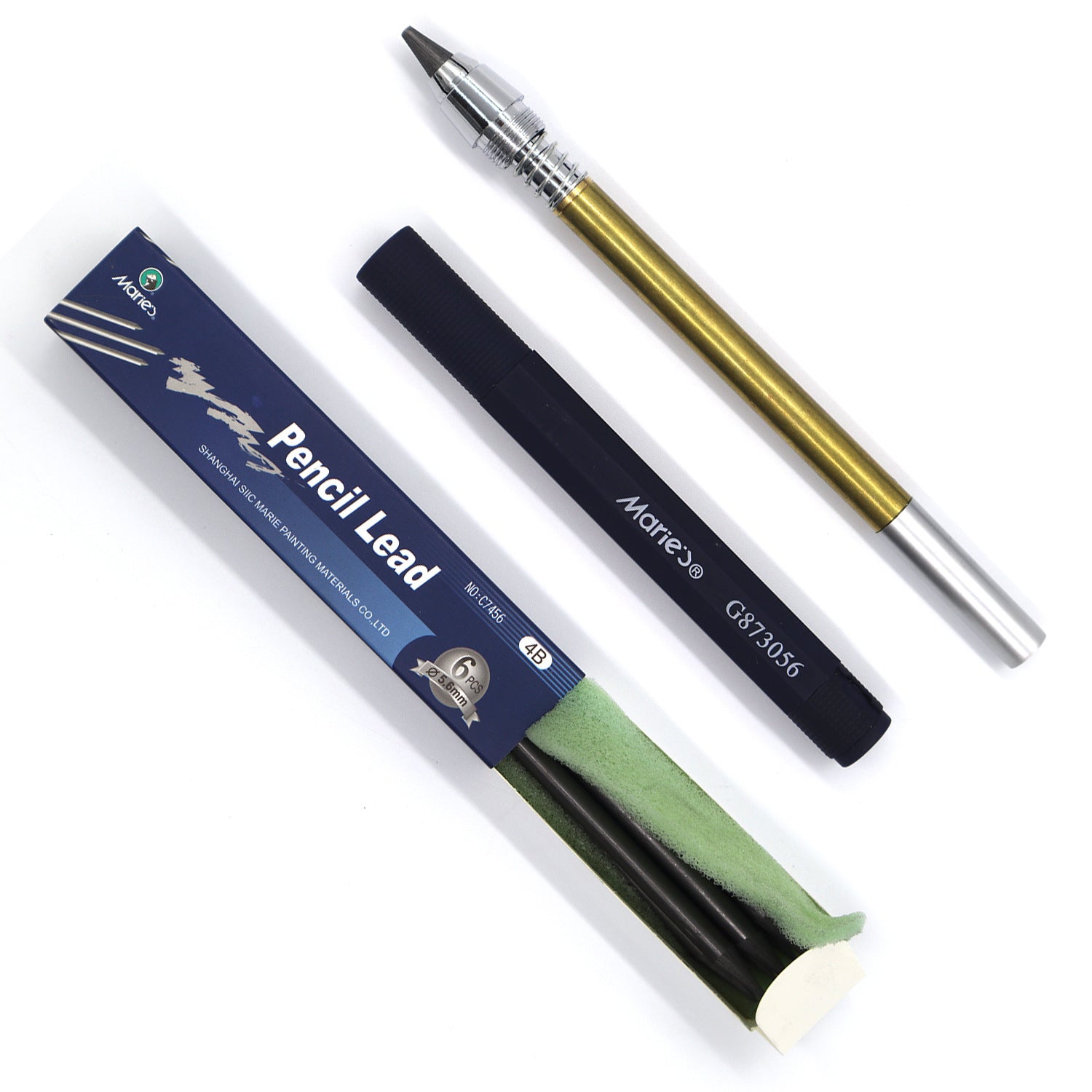 5.6mm Mechanical Pencil Lead Holder Clutch with 6pcs 4B Pencil Leads
