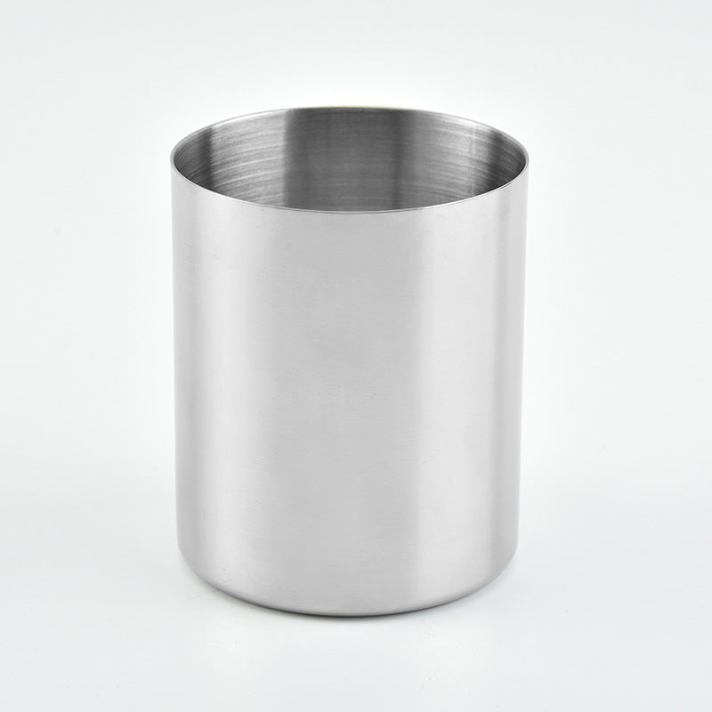Stainless Steel Pencil Cup Pen Holder Silver