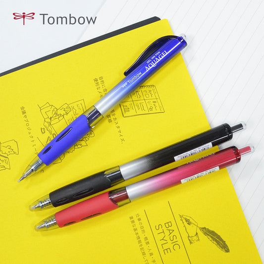 Tombow AQUAGEL Gel Ink Pen - 0.5mm - Black/Blue/Red - 10 Count