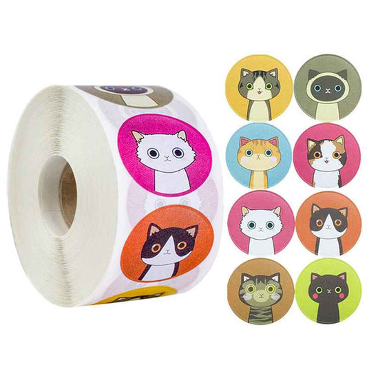 1000 Pieces Mini Cute Cat Stickers for Kids Reward 1 INCH - TTpen