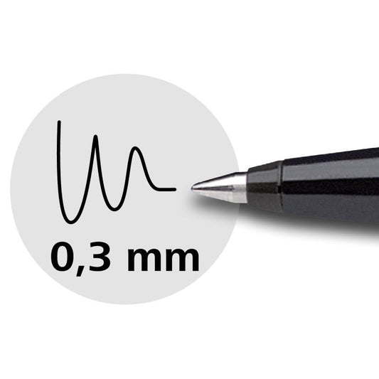 Schneider Topball 845 ролер химикал 0.3 мм черно/синьо/червено мастило 3 броя