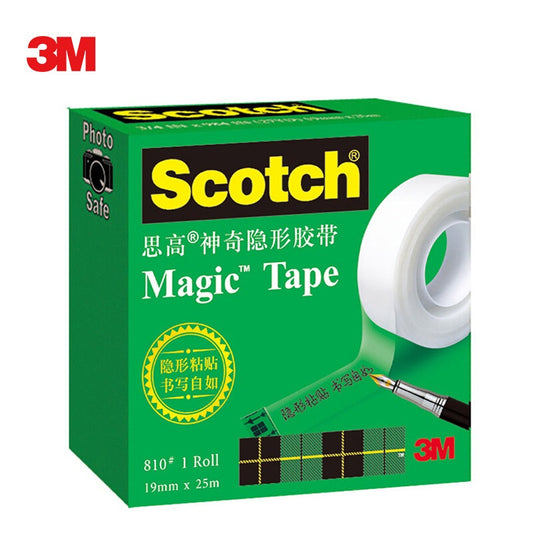 Scotch Magic Tape,3 Rolls,Invisible 19mm x 25m