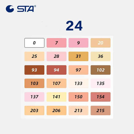 STA Alcohol Brush Markers Skin Tone 24/36/48 Color for Portrait Illustration - TTpen