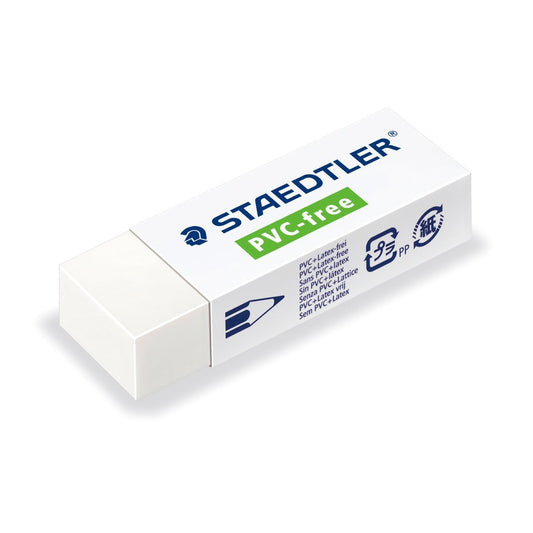 Staedtler 525 B20 PVC Free White Block Erasers,5 Pack