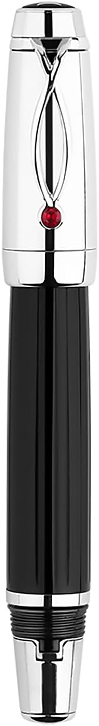 Majohn X1 Retractable Fountain Pen Black Resin,Iridium Extra Nib
