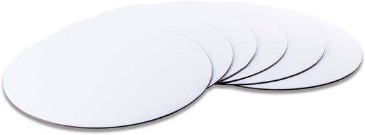 12 Inch Round Canvas Panel Board for Painting 6 Pack