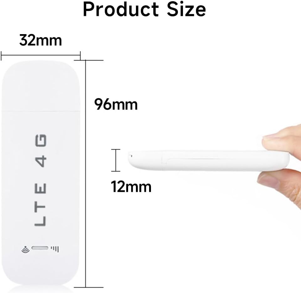 Portable 4G LTE WiFi Router with SIM Card Slot USB Dongle