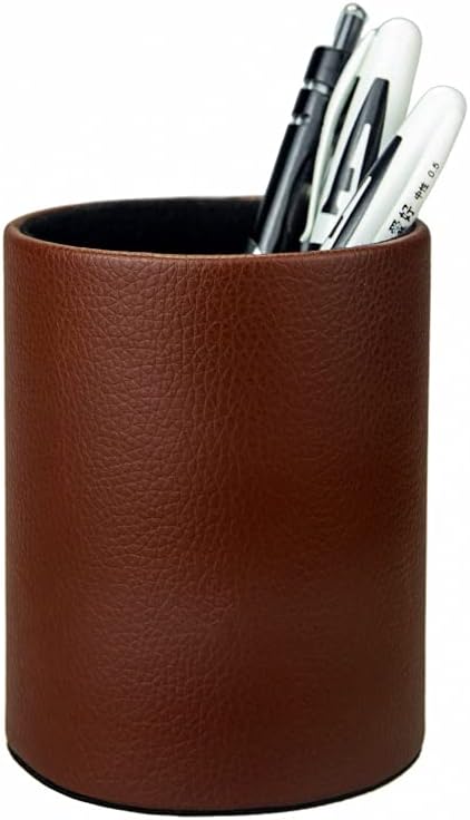PU Leather Pen Pencil Holder Desk Organizer (3.3