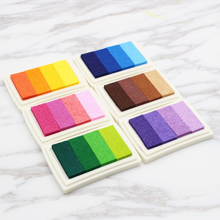 6 Pack DIY Multicolor Craft Ink Pad for Paper,Wood,Fabric