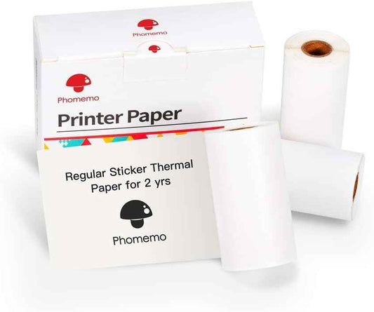 Thermal Paper for Phomemo M02 M03 Printer Black on White 50mm x 3.5m - TTpen
