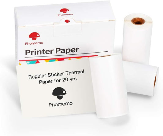 Sticker Thermal Paper for Phomemo M02 M03 Printer White 50mm x 3.5m