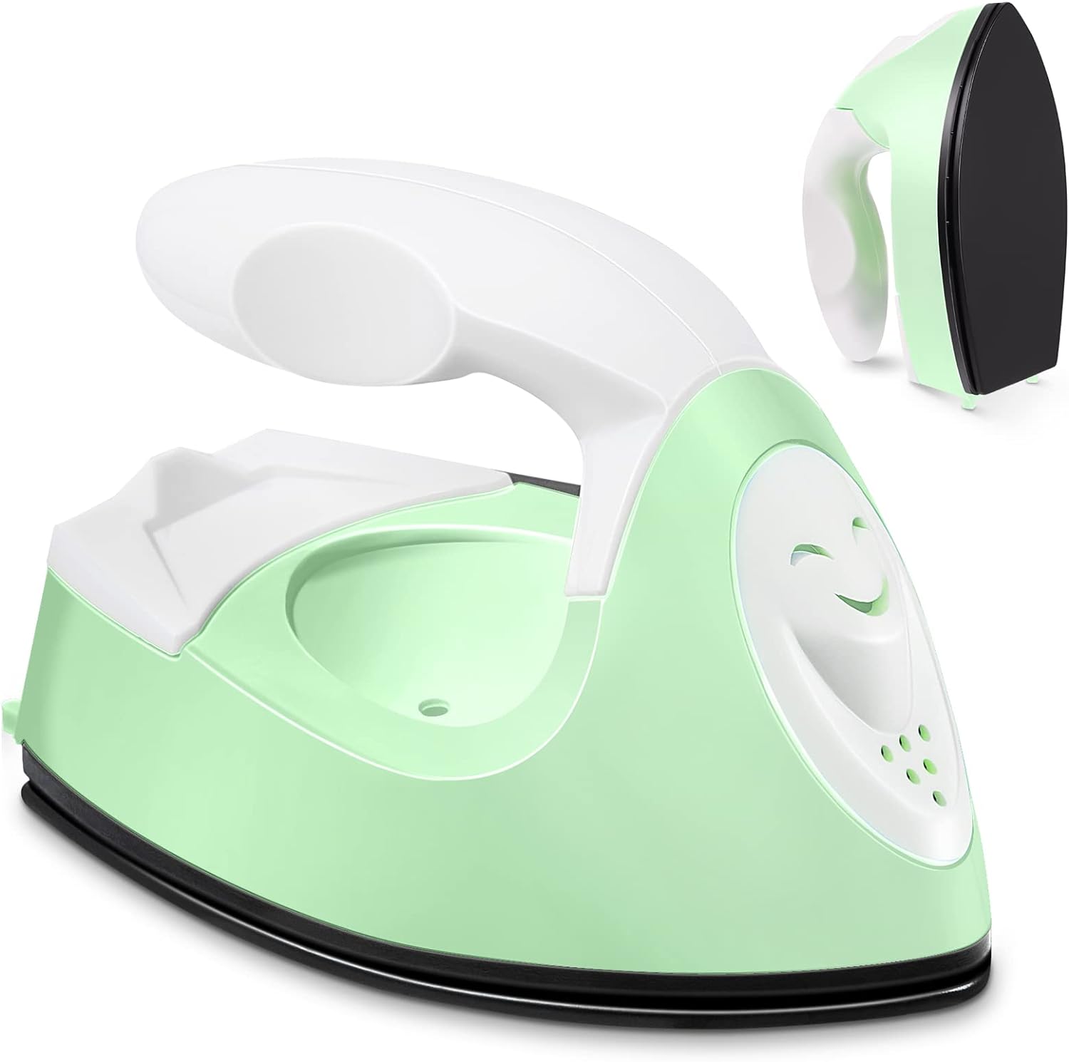 Mini Craft Heat Press Small Iron with Charging Base for Kids Green