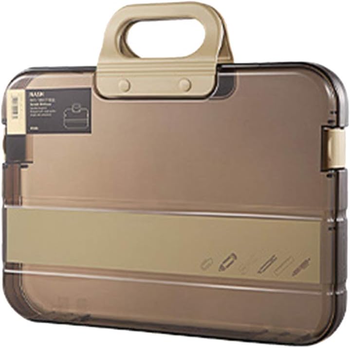 Portable Plastic Transparent A4 File Folder Box Case