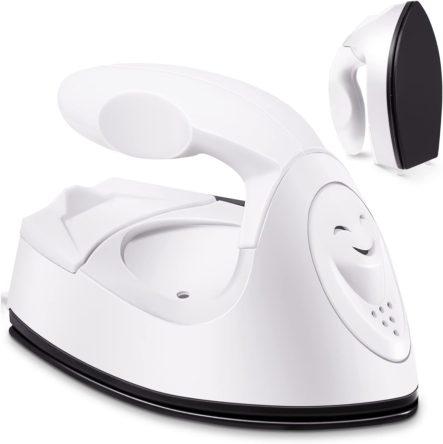 Mini Craft Heat Press Small Iron with Charging Base for Kids White