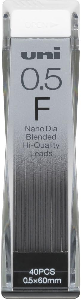 Uni Mechanical Pencil Lead,Nano Dia,0.5mm F 3 Pack