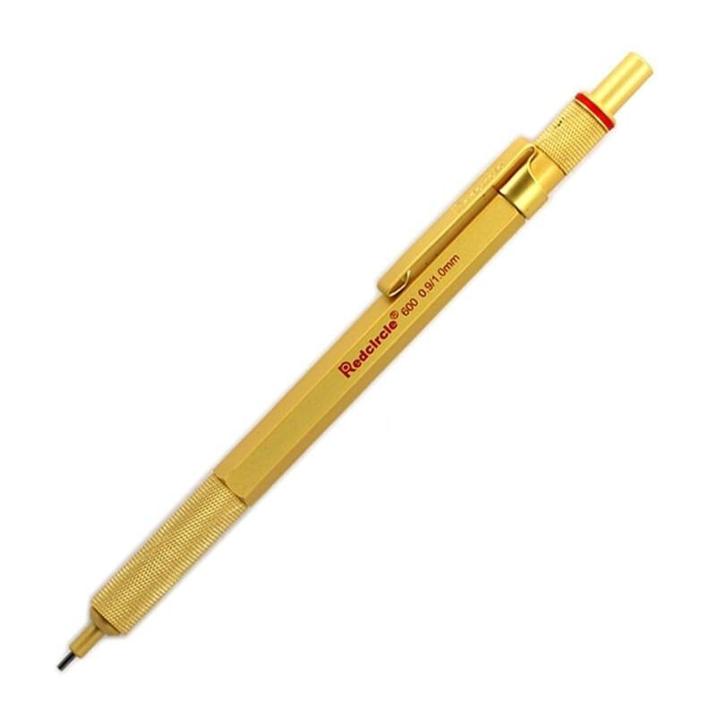 RedCircle Metal Mechanical Drafting Pencil 0.5/0.7/0.9/2.0mm 0.9mm Gold