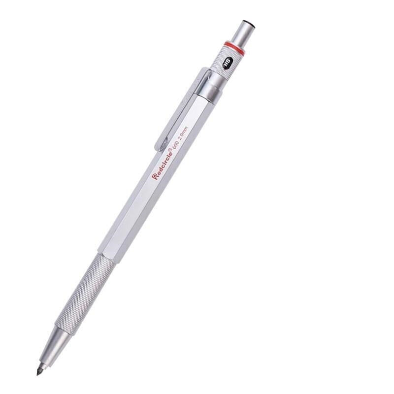 RedCircle Metal Mechanical Drafting Pencil 0.5/0.7/0.9/2.0mm 2.0mm Silver