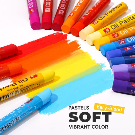 26/52 Oil Pastels for Artist - Soft Oil Crayons Art Set for Kids