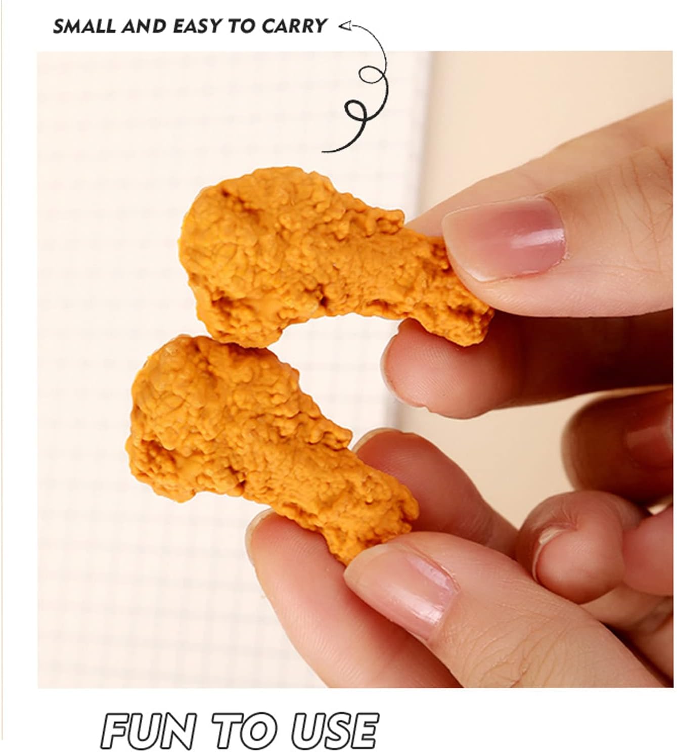 Food Fried Chicken Pencil Erasers 27 Pack