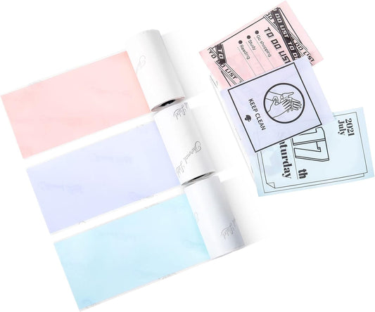 Phomemo Light Pink/Blue/Purple Thermal Sticker Paper 50mm for T02 M02 M04S Printer