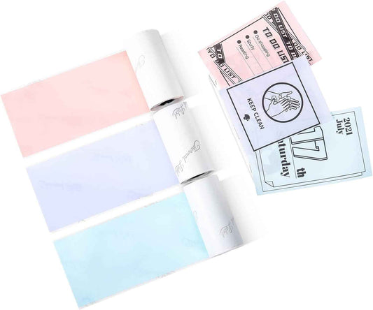 Phomemo Light Pink/Blue/Purple Thermal Sticker Paper 50mm for T02 M02 M04S Printer - TTpen