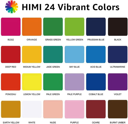 HIMI 24 Color Gouache Paint 30ml Set