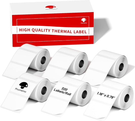 Phomemo M110/M120/M200/M220 Thermal Paper 30x20mm Labels White