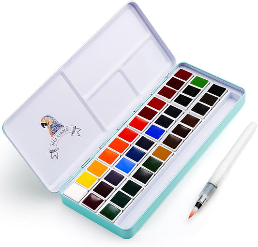 Meiliang Watercolor Paint Set,36 Vivid Colors,with Watercolor Brush