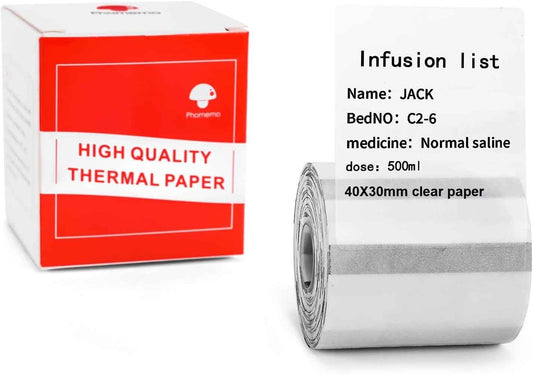 Phomemo M200/M110S Clear Adhesive Thermal Label,40mm X 30mm - TTpen