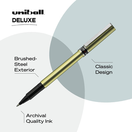 Uniball Deluxe Rollerball Pen,0.7MM Fine Point,12 Pack