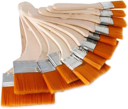 12 Art Paint Brushes Assorted Sized Nylon
