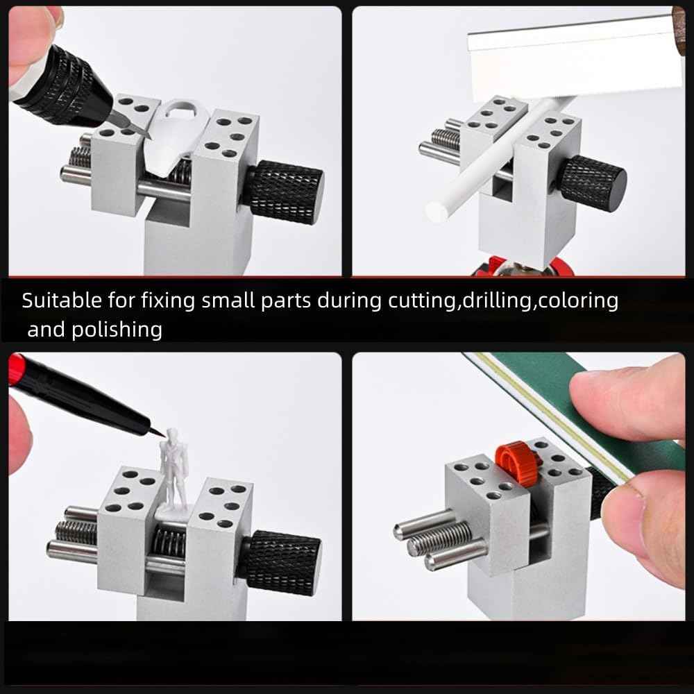 DSPIAE Tabletop Vise Mini Vice Spherical Rotating Metal Base for Hobbies