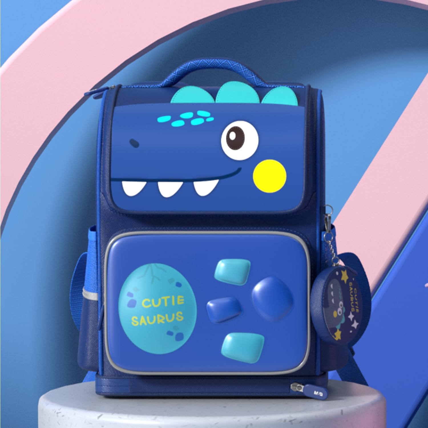 M&G Kids Large Capacity Blue Dinosaur Backpack Boys School Bag
