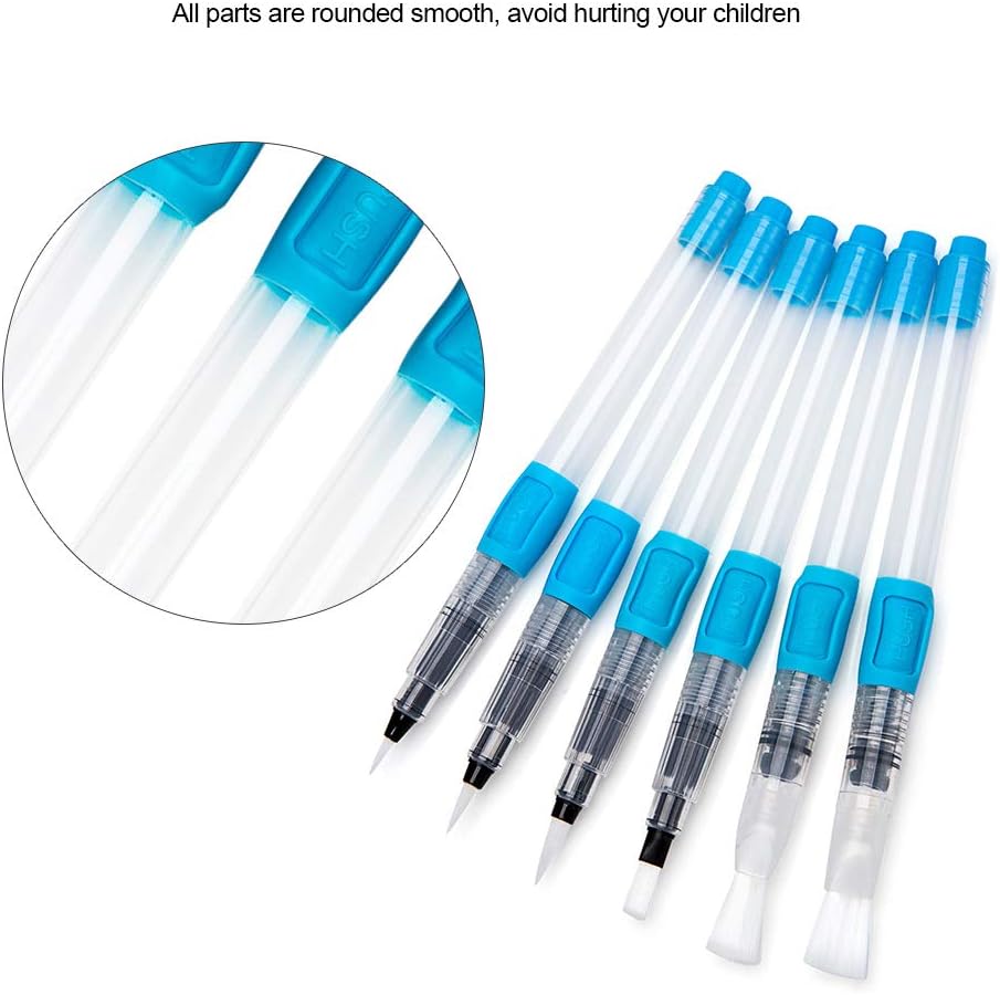 Watercolor Brush Pens 6 Pack for Water Soluble Colored Pencil