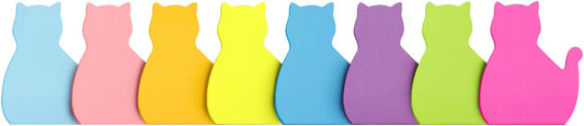 Cat Shape Sticky Note 8 Color 75 Sheets/Pad