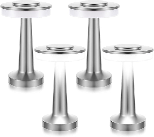 4Pcs Portable Cordless Table Lamp with Touch Sensor Rechargeable