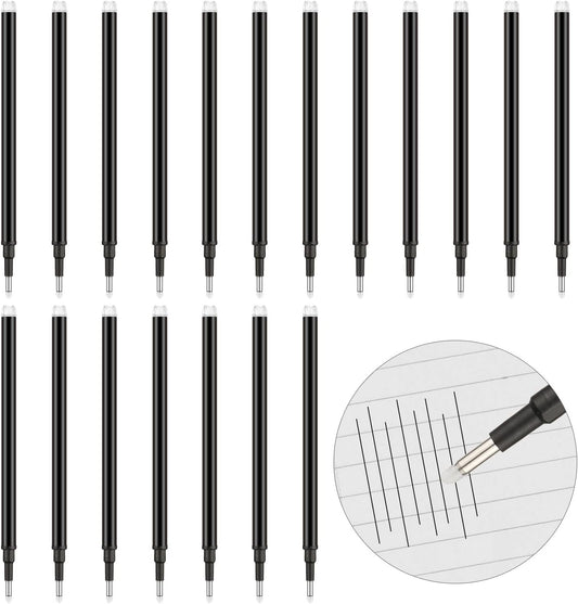 24 Pack Erasable Gel Ink Pen Refills Fine Point 0.7 mm (Black)