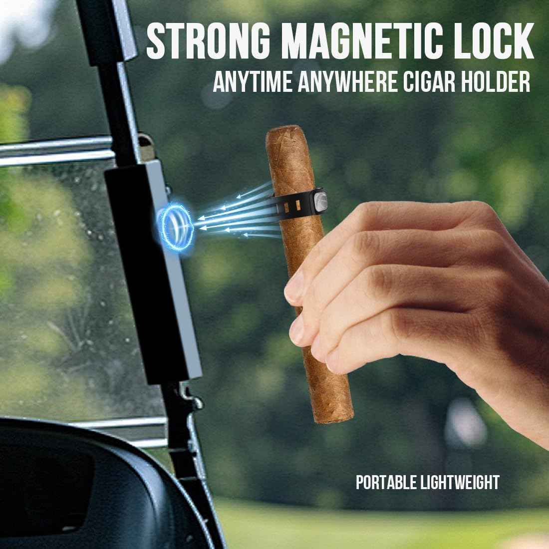 2PCS Magnetic Stogie Cigar Holder for Golf Cart