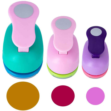 1.5inch 1inch 0.6inch Circle Punch for Paper Crafts 3 Pack - TTpen