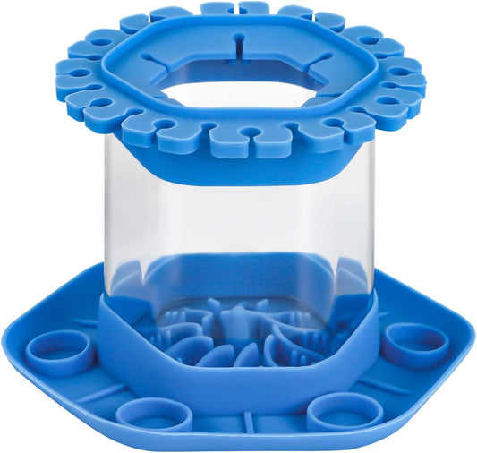 Paint Brush Pen Cleaner Rinse Cup Holder Blue