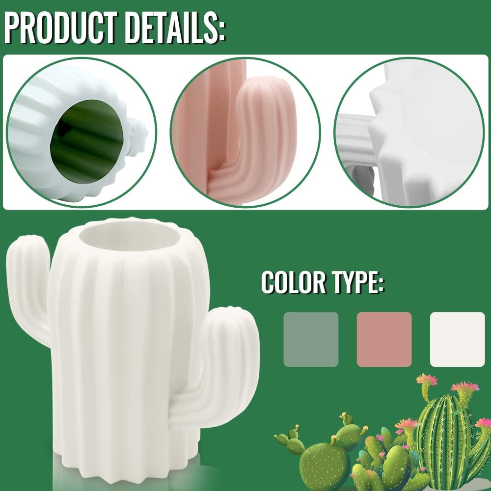 3 Pack Cactus Cute Pen Pencil Holders for Desk