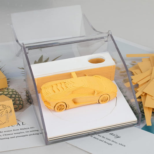 Sports Car 3D Memo Pad Notepads with Pen Holder