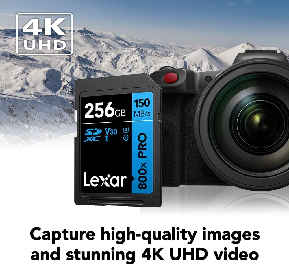 Lexar 32/64/128/256GB 800x PRO SDXC UHS-I Memory Card