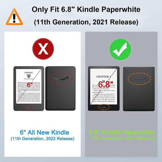 Kindle Paperwhite 11th 6.8 inch Case Cover with Stand Hand Strap