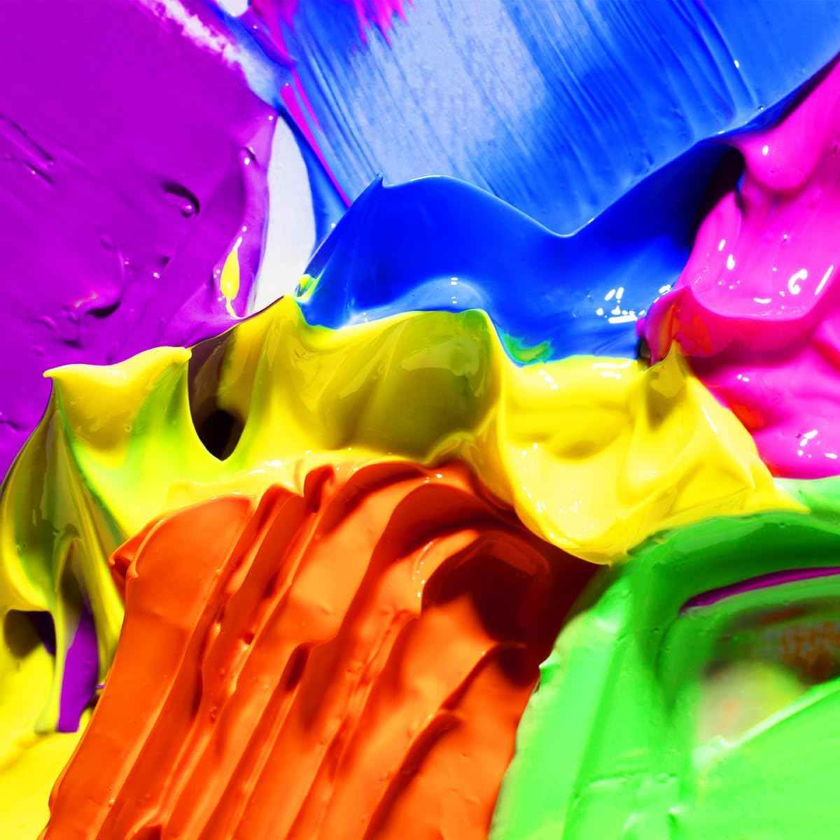 6 Acrylic Paint Art Supplies Set,75 ml Tubes,Fluorescent Color - TTpen