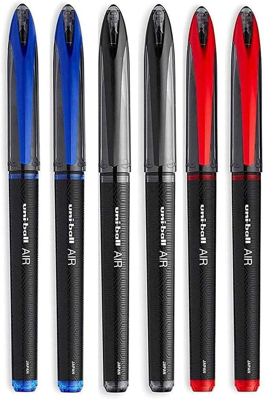 Uni-Ball AIR Micro - 0.5mm Fine Rollerball - Pack of 6 Pens