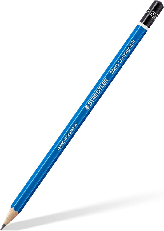 Staedtler 100 Mars Lumograph 2H Graphite Art Drawing Pencil,12 Pack