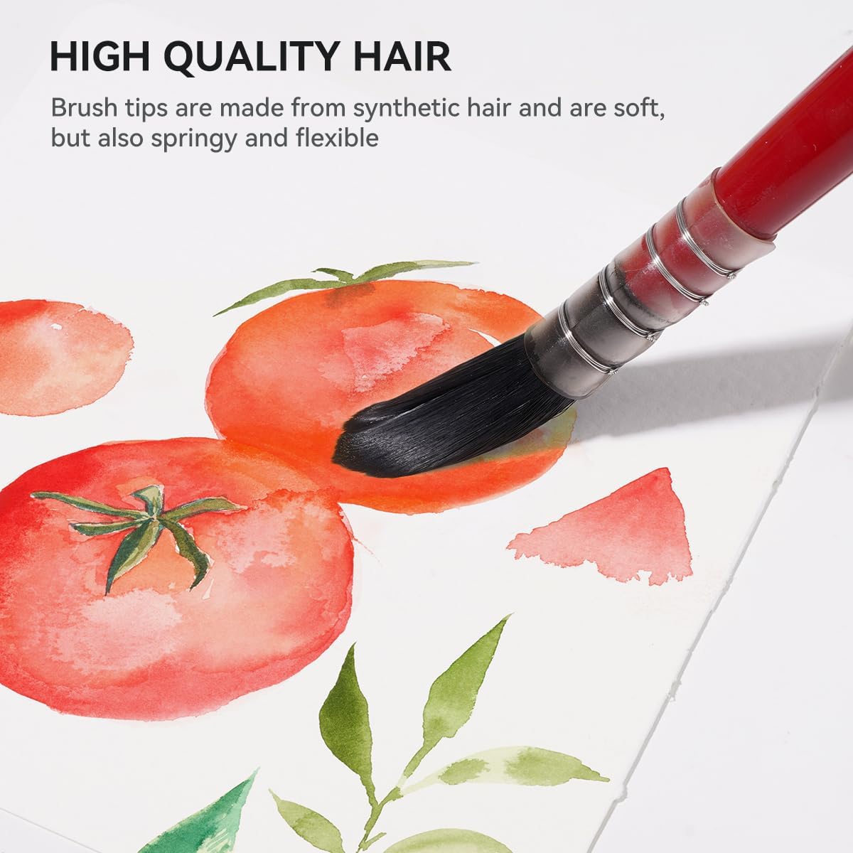 9PCS Watercolor Synthetic Squirrel Hair Paint Brushes Kit