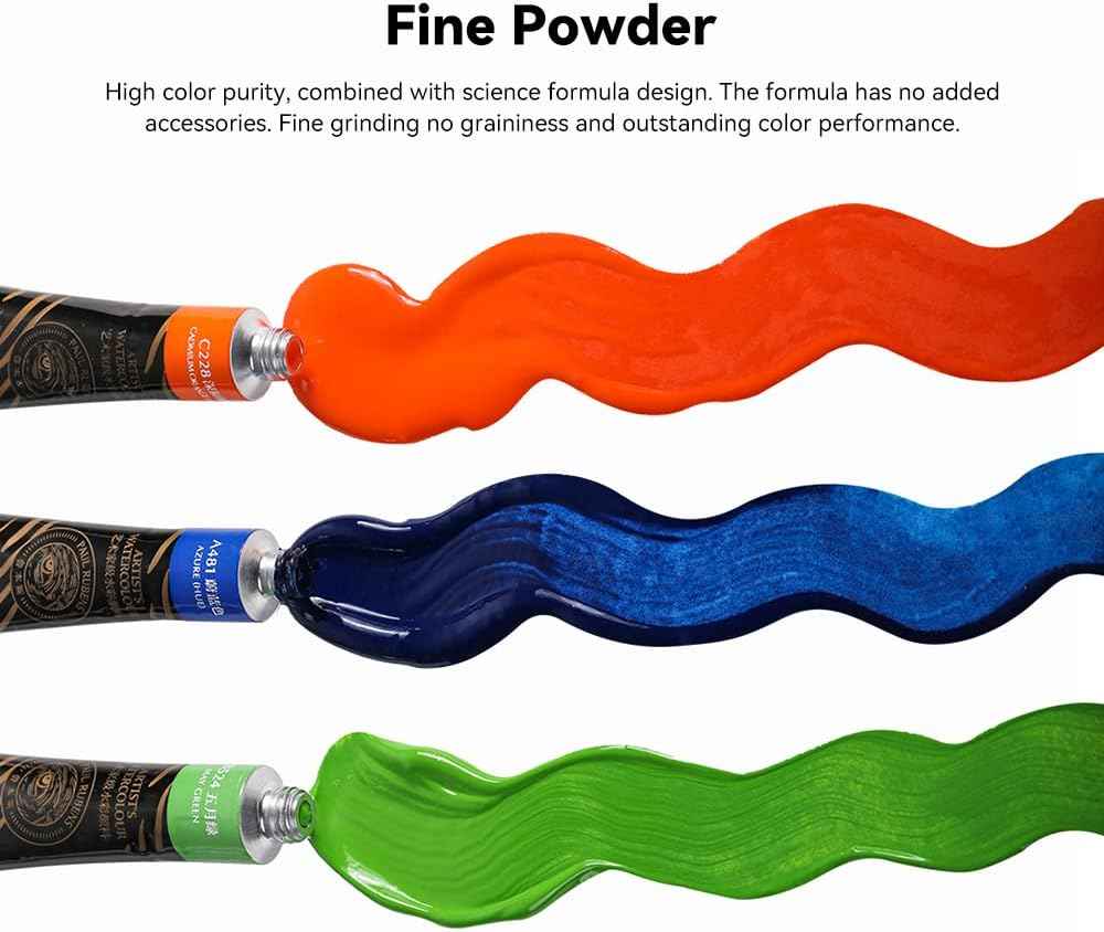 Paul Rubens Profesional Artist Watercolor Paint Set,5ml Tube,12 Colors - TTpen